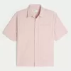 Boxy Short-Sleeve Pocket Shirt