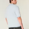 Boxy Short-Sleeve Sweater Polo