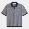 Boxy Short-Sleeve Sweater Polo