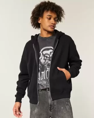 Boxy Zip-Up Hoodie