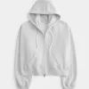 Boxy Zip-Up Hoodie