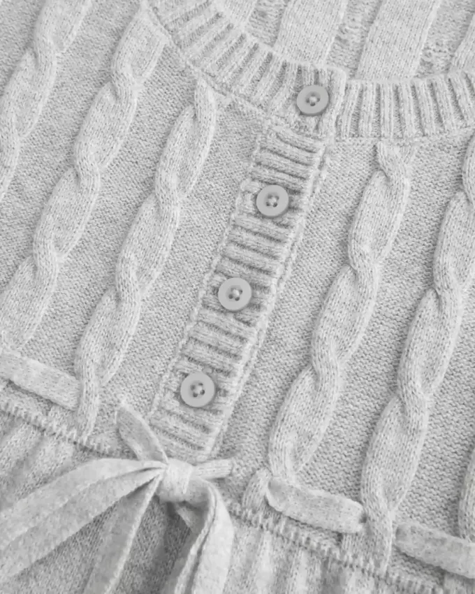 Cable-Knit Babydoll Sweater