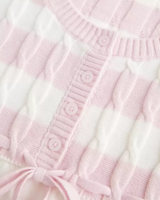 Cable-Knit Babydoll Sweater