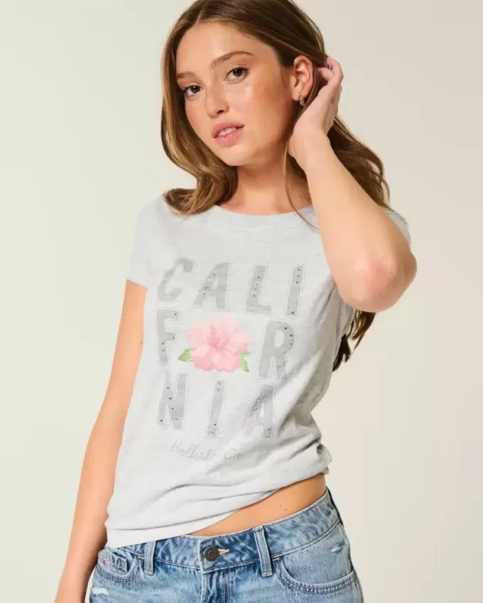 California Logo Graphic Baby Tee