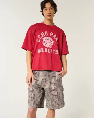 Camo Baggy Denim Painter Shorts