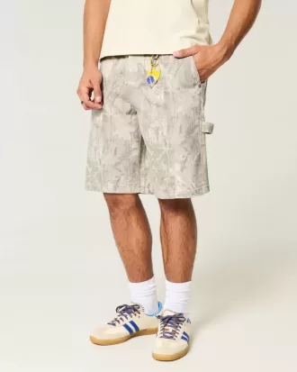 Camo Baggy Denim Shorts