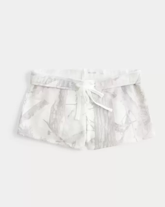 Camo Fleece Mini Shorts