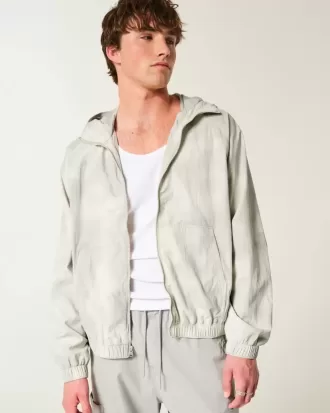 Camo Zip-Up Windbreaker Jacket