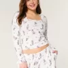 Cozy Bear Pattern Pajama Top