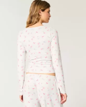 Cozy Berry Pattern Pajama Top