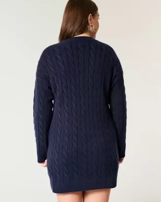 Cozy Cable-Knit Sweater Dress