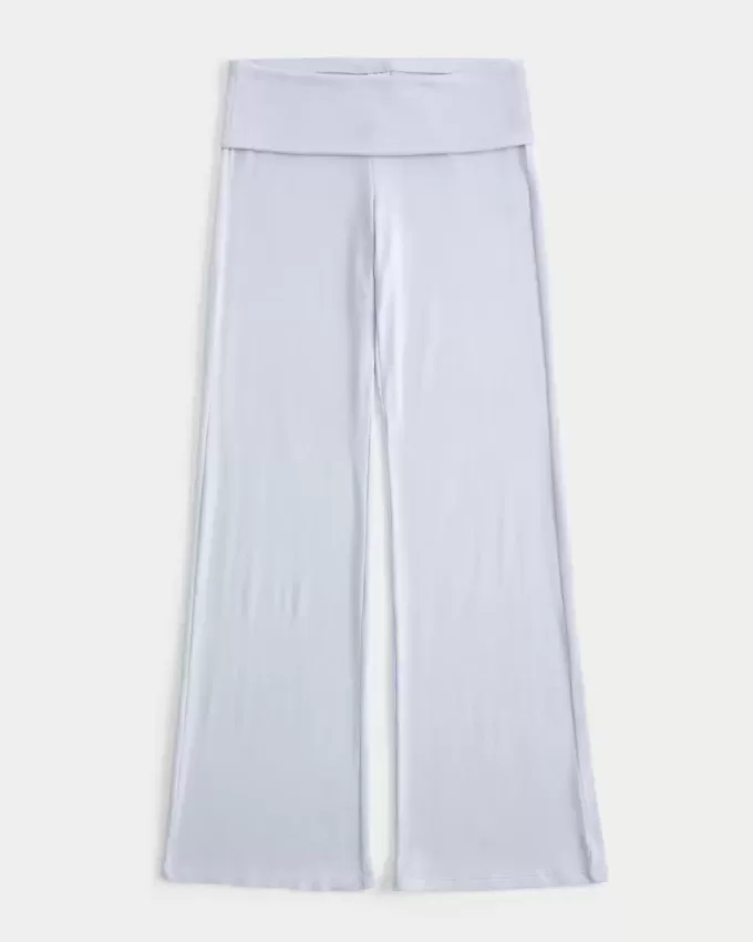 Cozy Knit Foldover Waist Sleep Pants