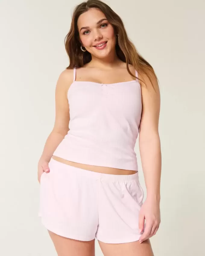 Cozy Pointelle Bow Shortie