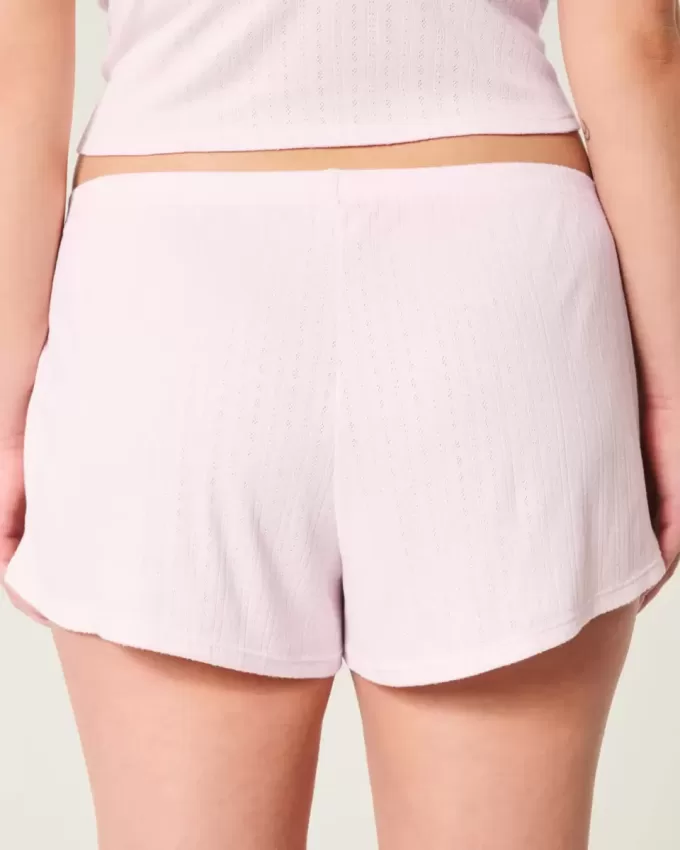 Cozy Pointelle Bow Shortie