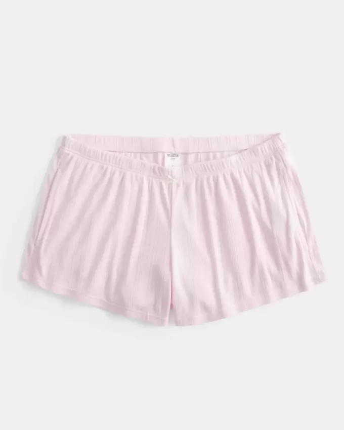 Cozy Pointelle Bow Shortie