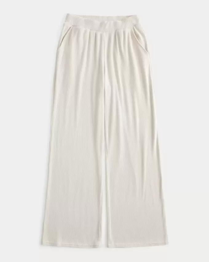 Cozy Ribbed Baggy Pants