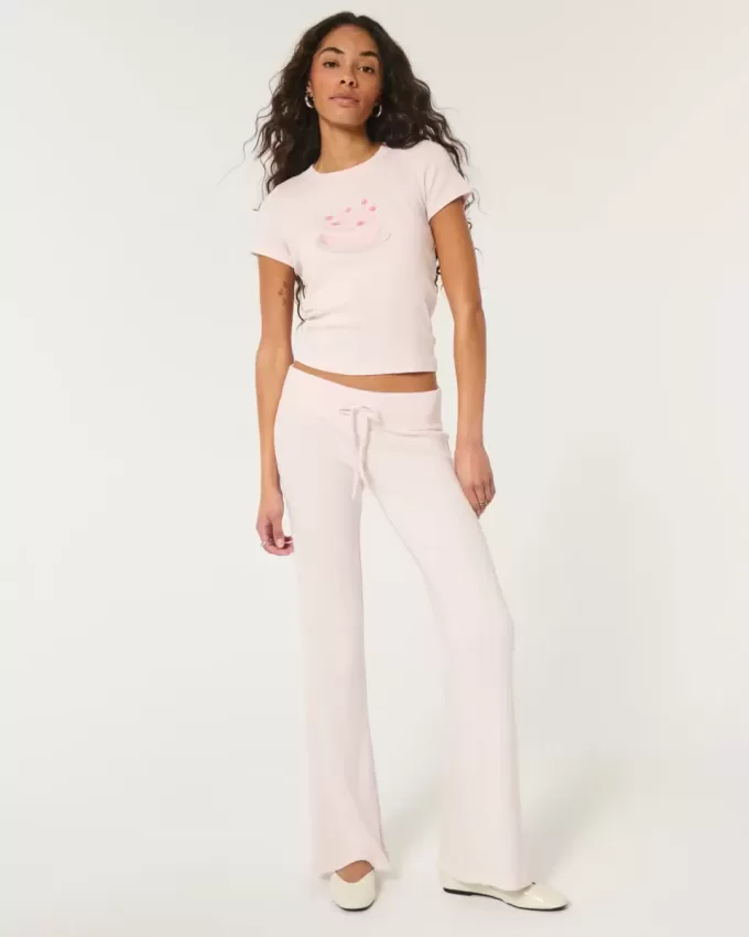 Cozy Ribbed Flare Pants
