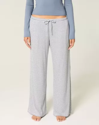 Cozy Ribbed Wide-Leg Pants