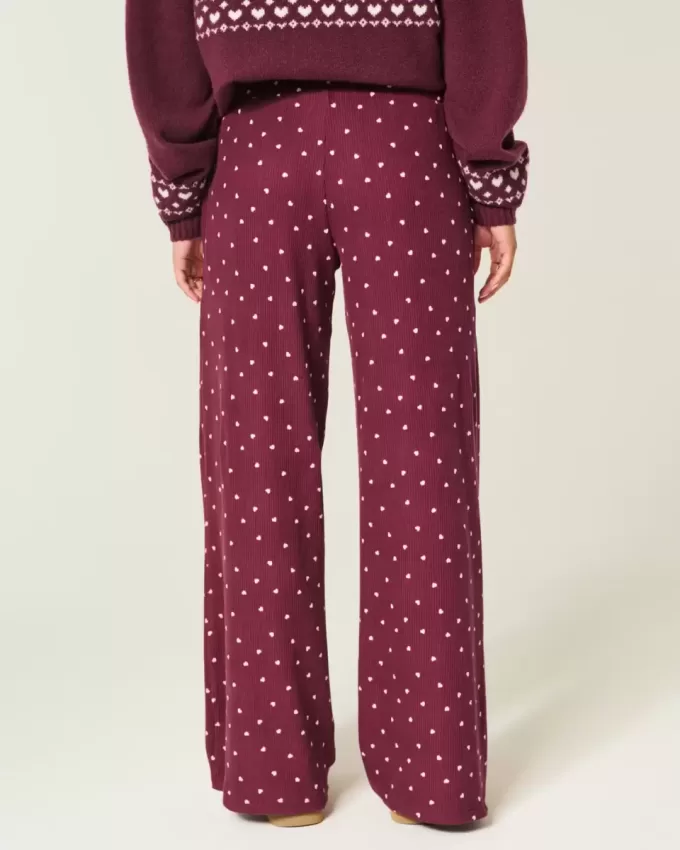 Cozy Ribbed Wide-Leg Pants