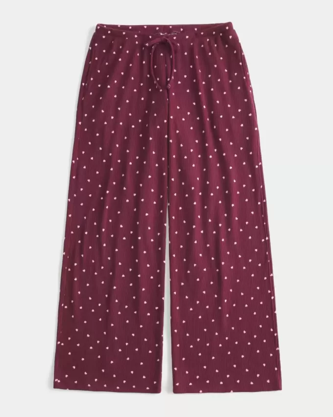 Cozy Ribbed Wide-Leg Pants