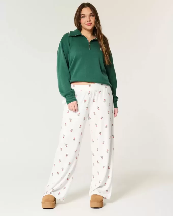 Cozy Wide-Leg Pajama Pants