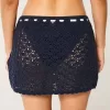 Crochet-Style Pull-On Cover Up Skirt