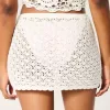 Crochet-Style Pull-On Cover Up Skirt