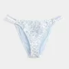 Crochet-Style Trim Double-Strap Cheeky Bikini Bottom
