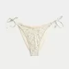 Crochet-Style Trim Side Tie Cheeky Bikini Bottom