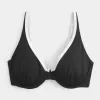 Curvy High Apex Ribbed Underwire Bikini Top