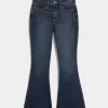 Curvy High-Rise Dark Wash Flare Jeans