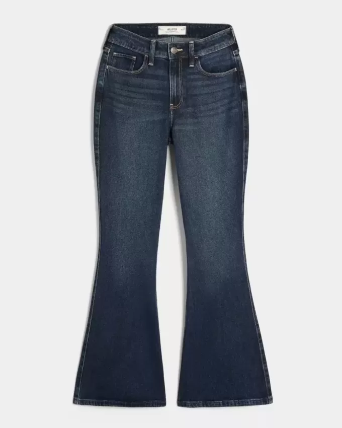 Curvy High-Rise Dark Wash Flare Jeans