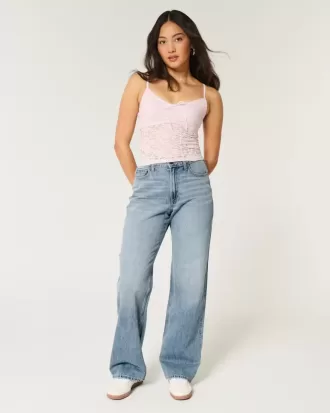 Curvy High-Rise Medium Wash Baggy Jeans