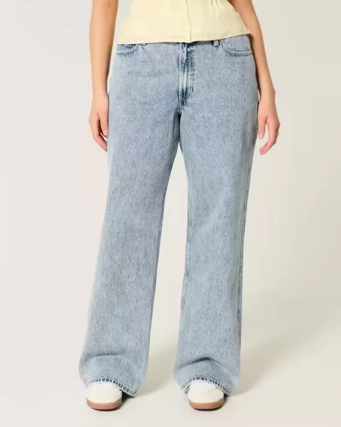 Curvy High-Rise Medium Wash Baggy Jeans