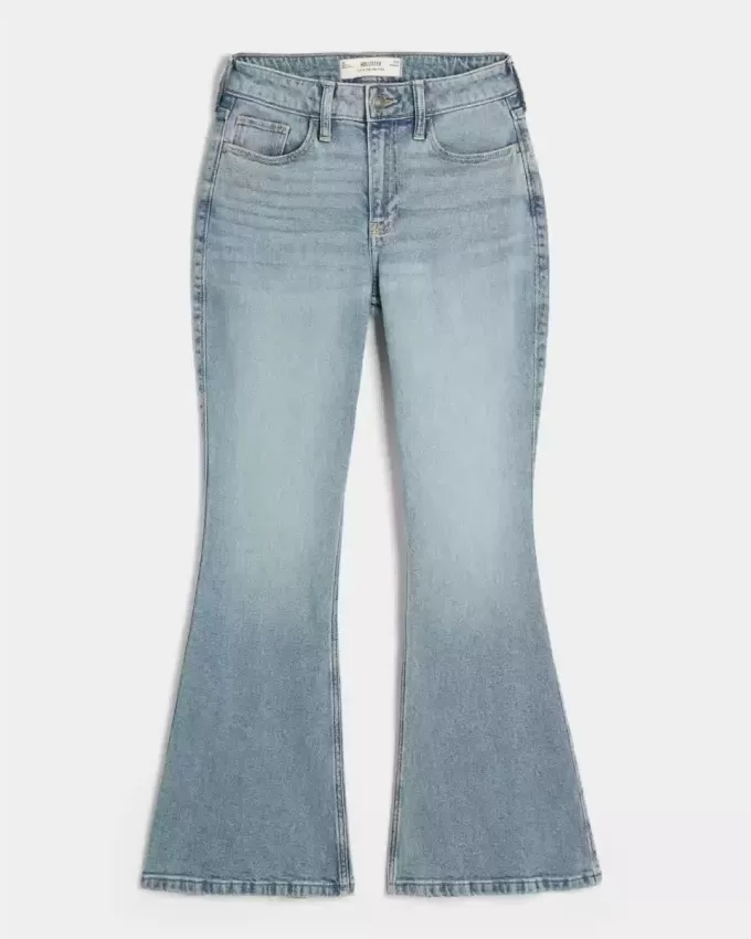 Curvy High-Rise Medium Wash Flare Jeans