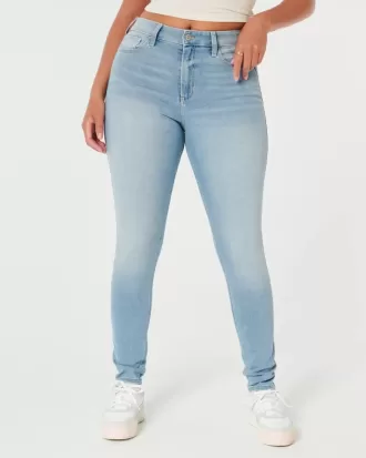 Curvy High-Rise Medium Wash Super Skinny Jeans