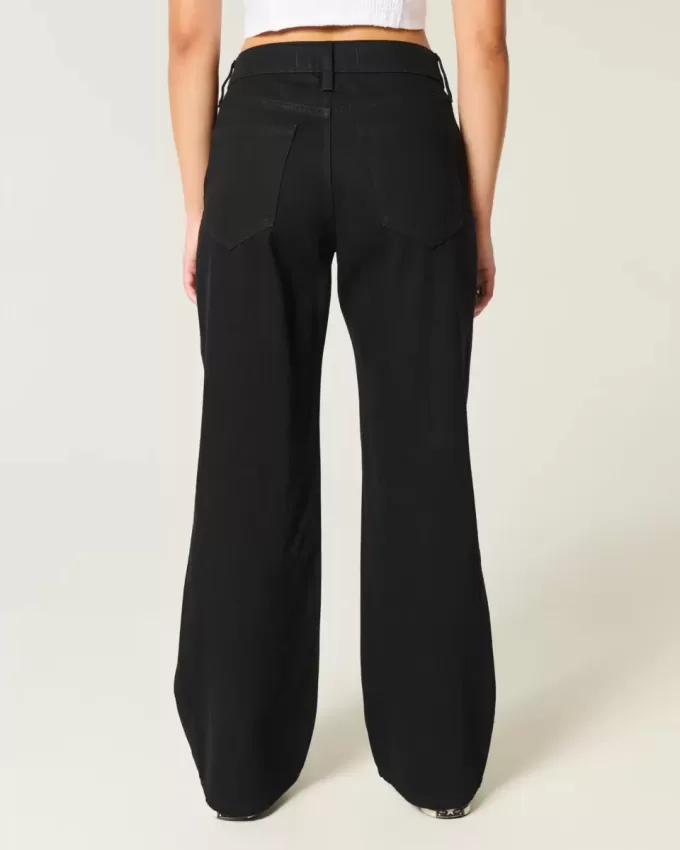 Curvy Low-Rise Black Baggy Jeans