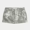 Curvy Low-Rise Camo Denim Mini Skort