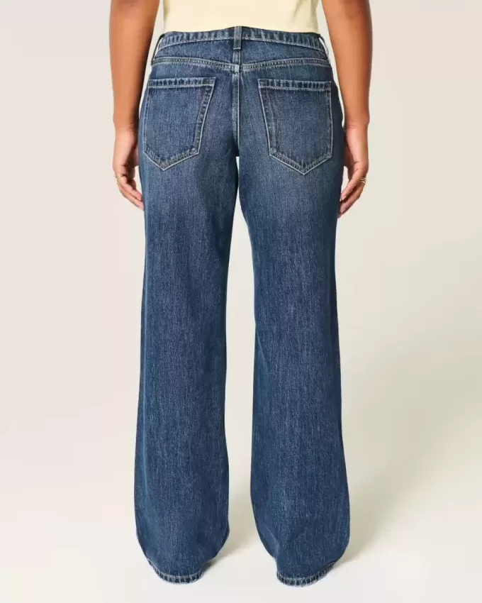 Curvy Low-Rise Dark Wash Baggy Jeans