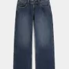 Curvy Low-Rise Dark Wash Baggy Jeans