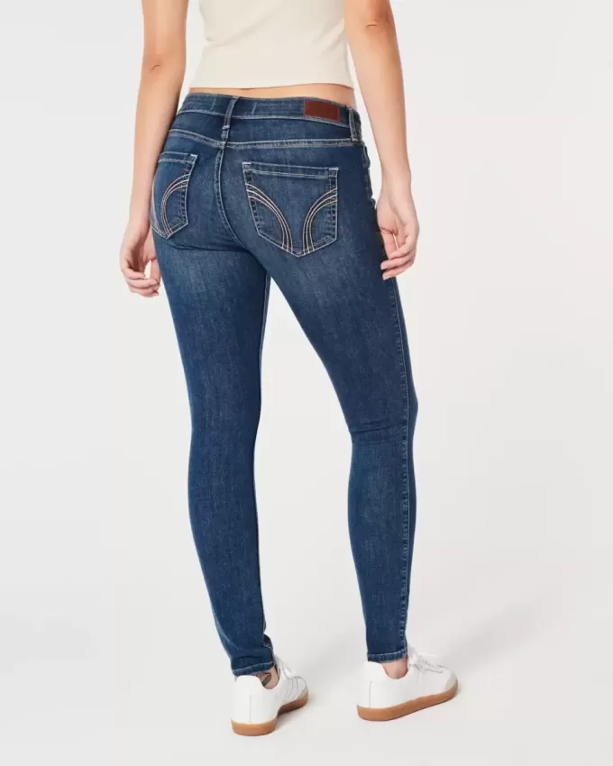 Curvy Low-Rise Dark Wash Super Skinny Jeans