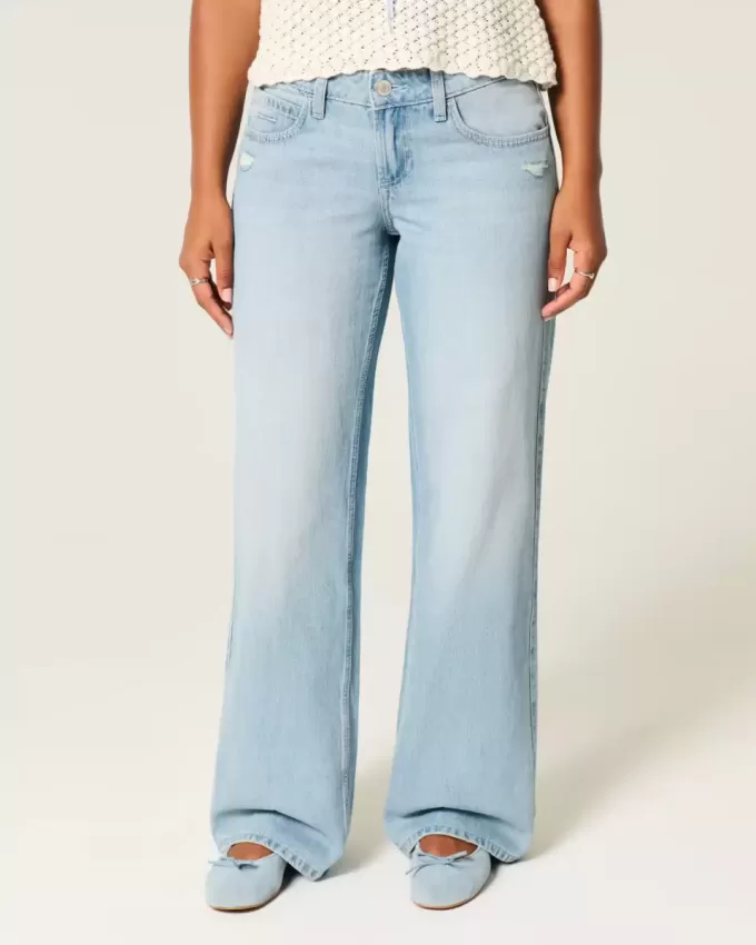 Curvy Low-Rise Distressed Baggy Jeans