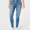 Curvy Low-Rise Medium Wash Super Skinny Jeans
