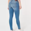 Curvy Low-Rise Medium Wash Super Skinny Jeans
