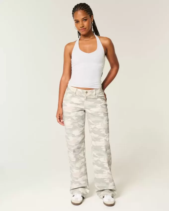 Curvy Low-rise Y2K Camo Baggy Jeans