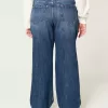 Curvy Mid-Rise Dark Wash Baggy Jeans