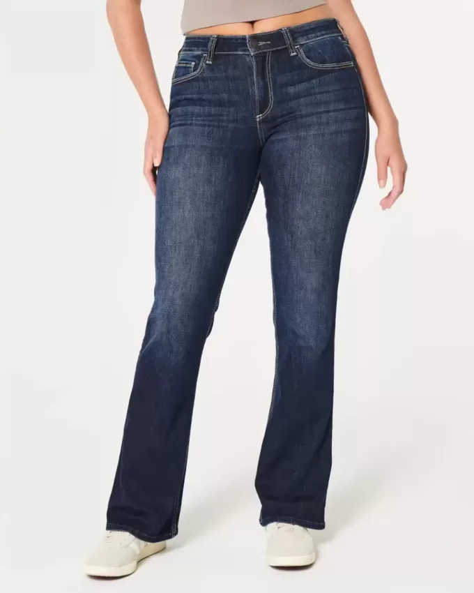 Curvy Mid-Rise Dark Wash Boot Jeans