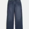 Curvy Ultra High-Rise Dark Wash Baggy Jeans