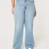 Curvy Ultra High-Rise Medium Wash Baggy Jeans