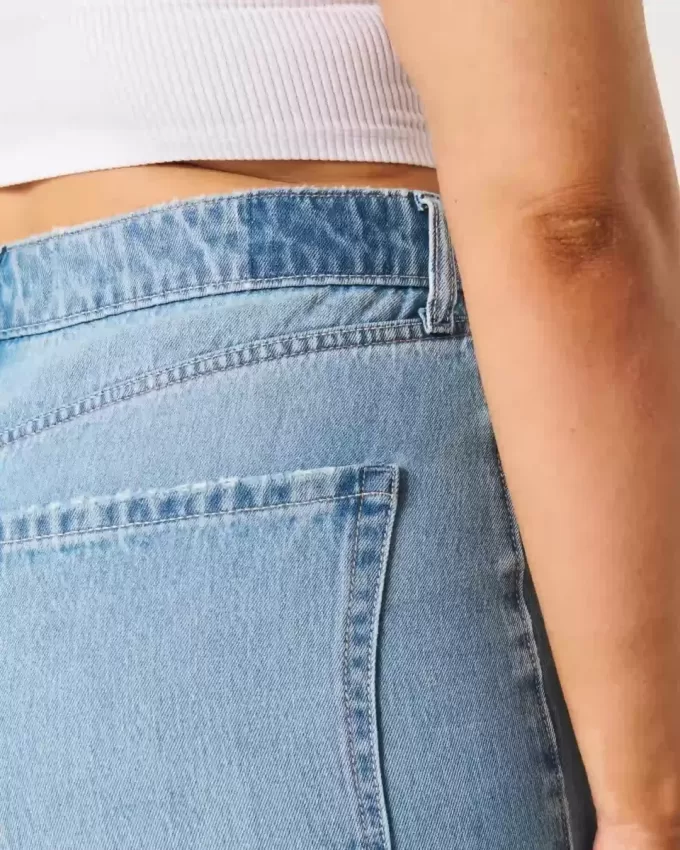 Curvy Ultra High-Rise Medium Wash Baggy Jeans